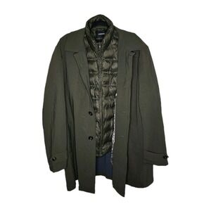 Nordstrom‎ 3 In 1 Trench And Puffer Coat Green XXL Capsule Wardrobe Versatile